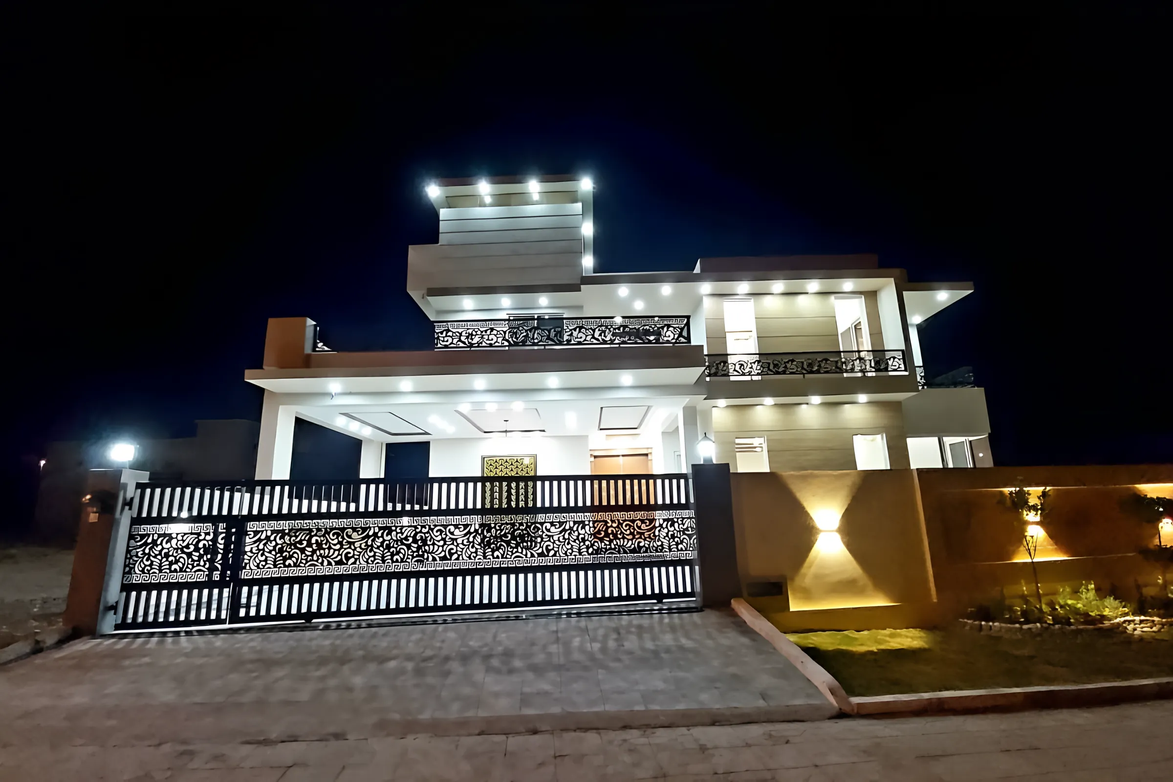 Afaq Associates residence at night